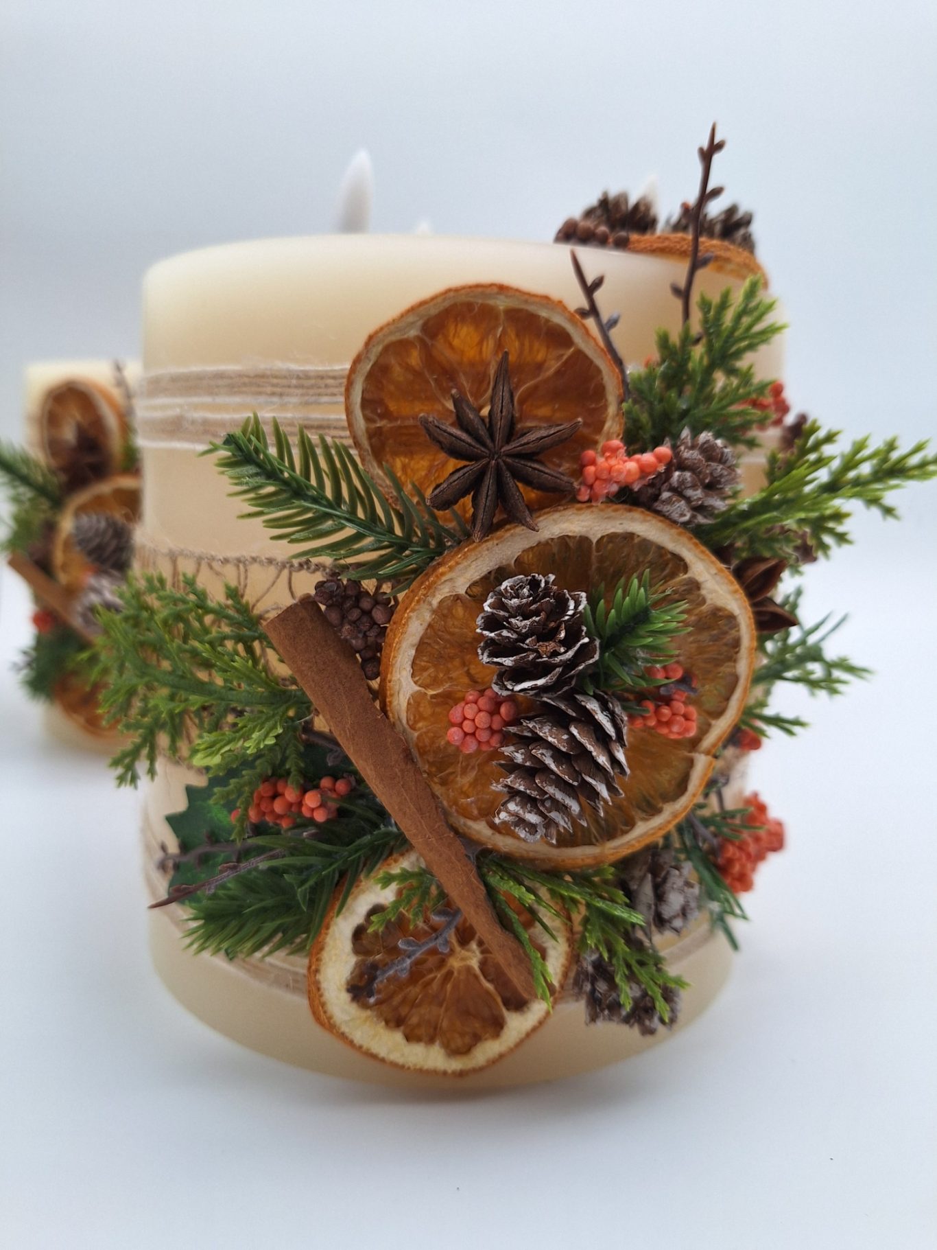 Cream Remote Controlled LED Candle (Large)