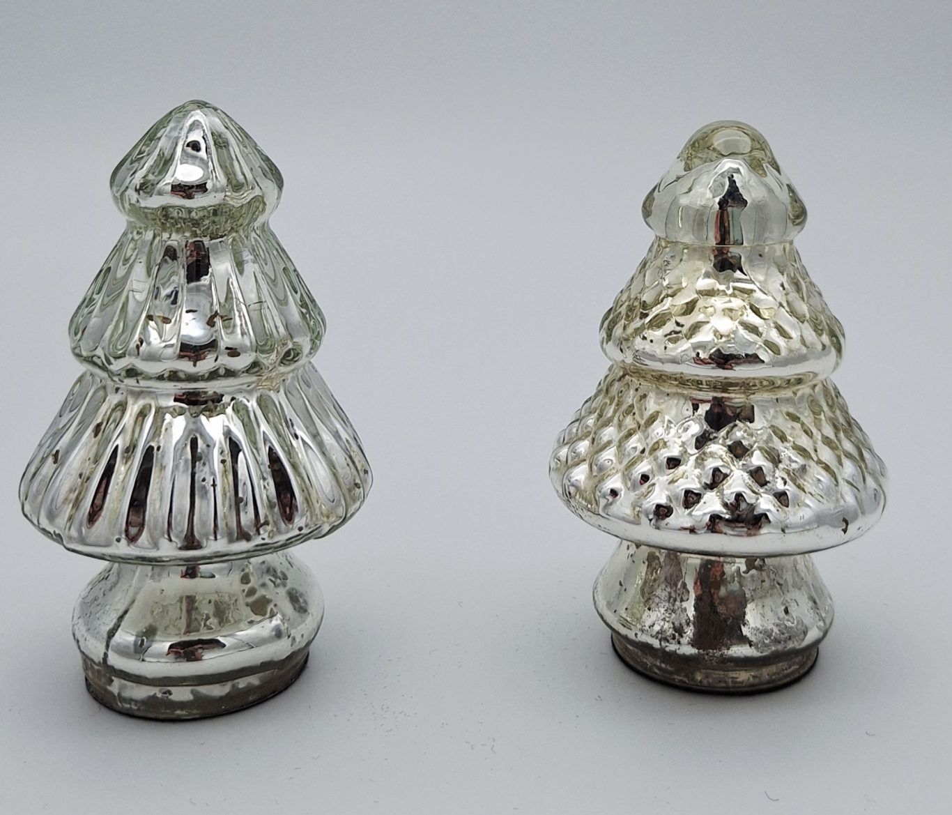 Silver Mercury Effect Christmas Tree Decorations