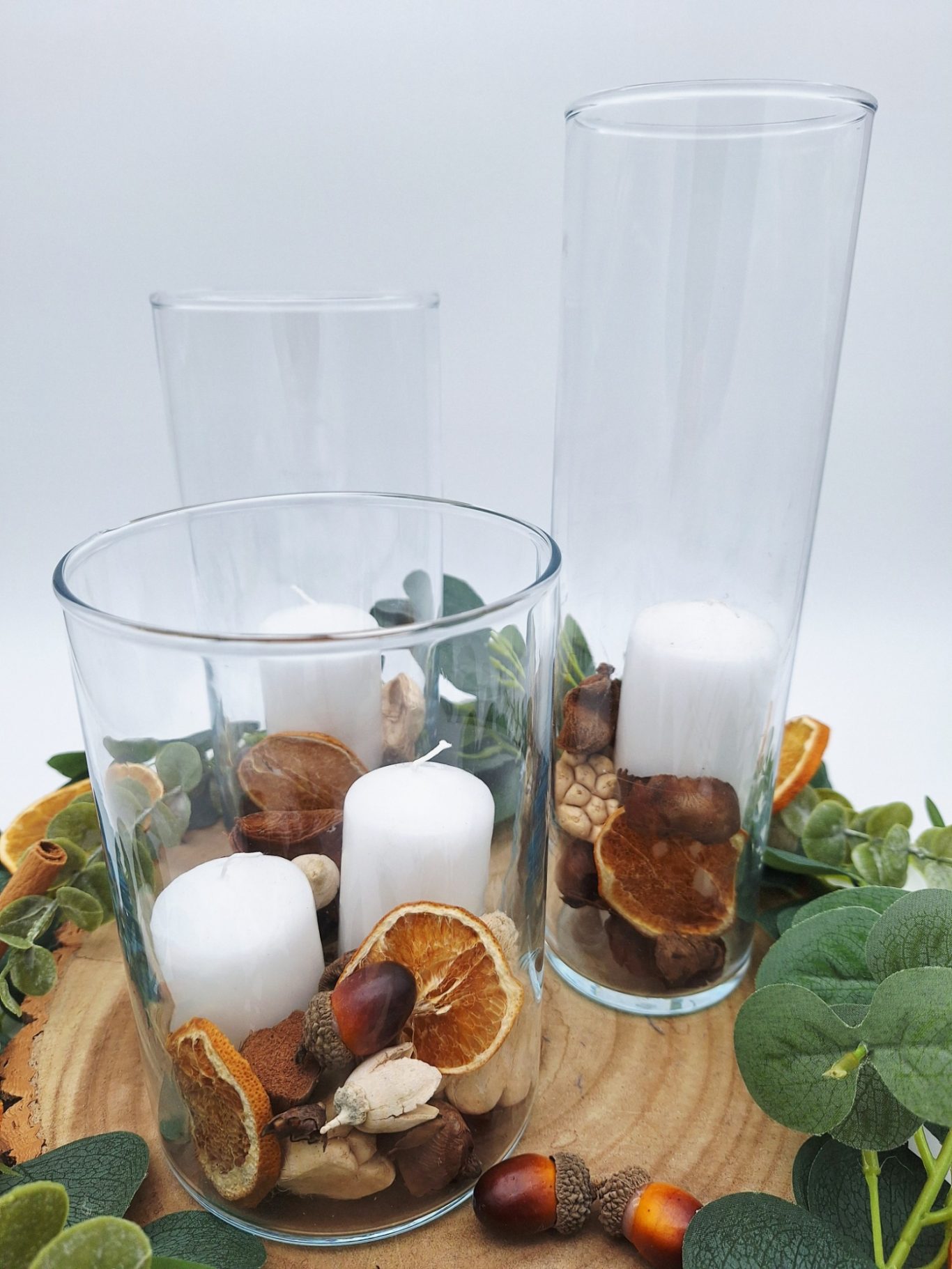 Autumn Cylinder Vase Trio